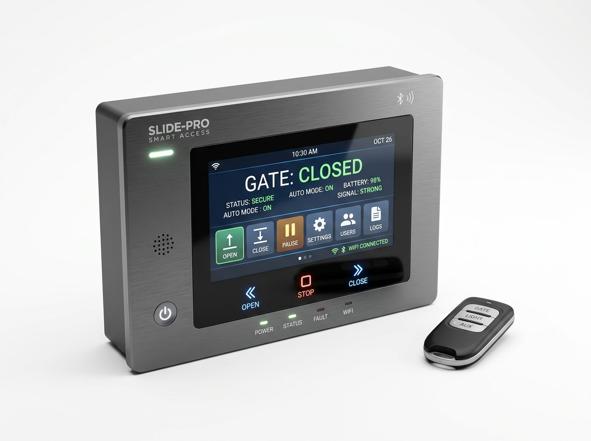 Automatic gate motor control panel and remote system