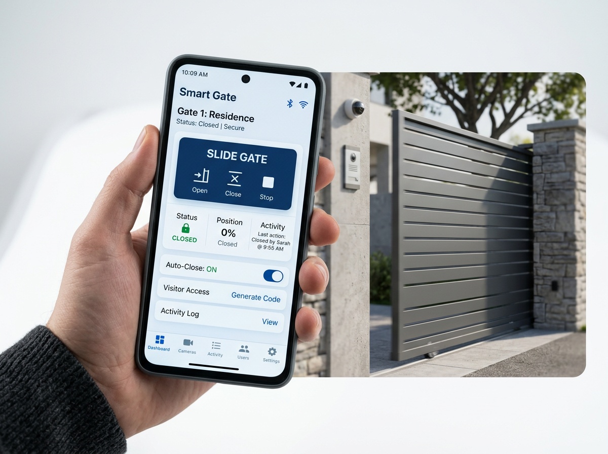 Smart gate app on smartphone